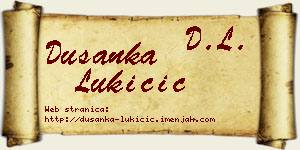 Dušanka Lukičić vizit kartica